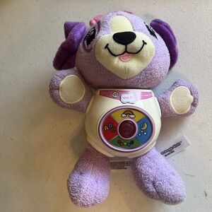 Leap Frog Interactive Dog Sing and Snuggle Violet 8" Musical Light Up Toy Tested
